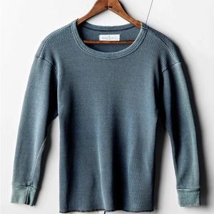 Imogene + willie the sun faded indigo waffle thermal